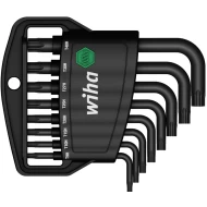 Комплект имбусни ключове в държач Classic TORX® топлоустойчива с отвор, 8ч, черни в блистер, 36458, WIHA