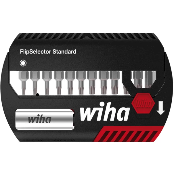 Комплект битове FlipSelector standard 25 mm TORX® 13ч 1/4" с клипс, 39056, WIHA