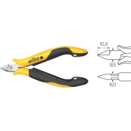 Клещи странични резачки Professional ESD тясна остра глава с резец 115 mm, 26808, WIHA
