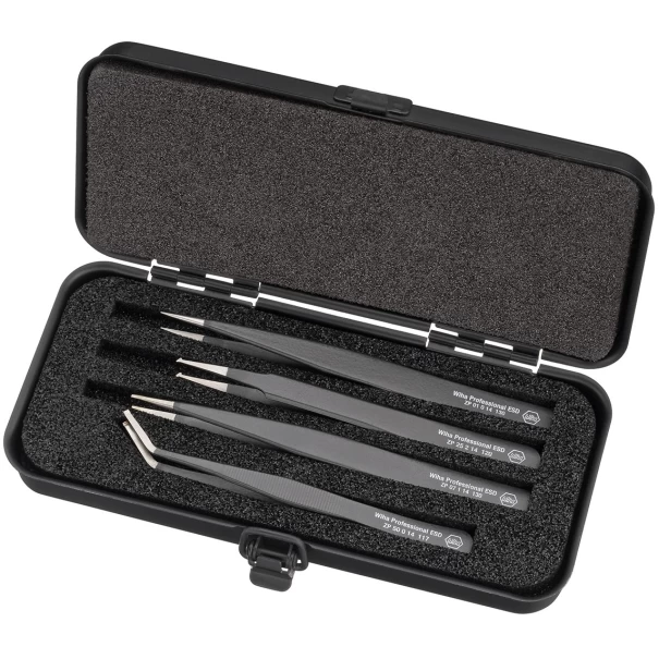 Пинсети SMD Professional ESDcmесен 4ч, кутия, 32349, WIHA